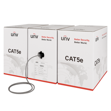 Pack 3 Unidades Cable UTP Uniview Cat5 Interior 305m 100% Cobre (Gris) - CAB-LC2100B-E-IN